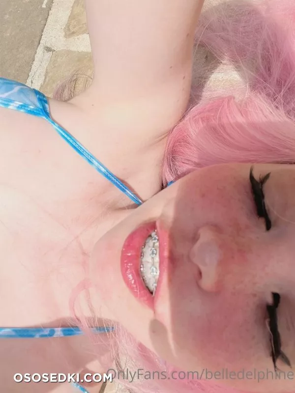 Belle Delphine. Blue Bikini. Pool - Photo 8