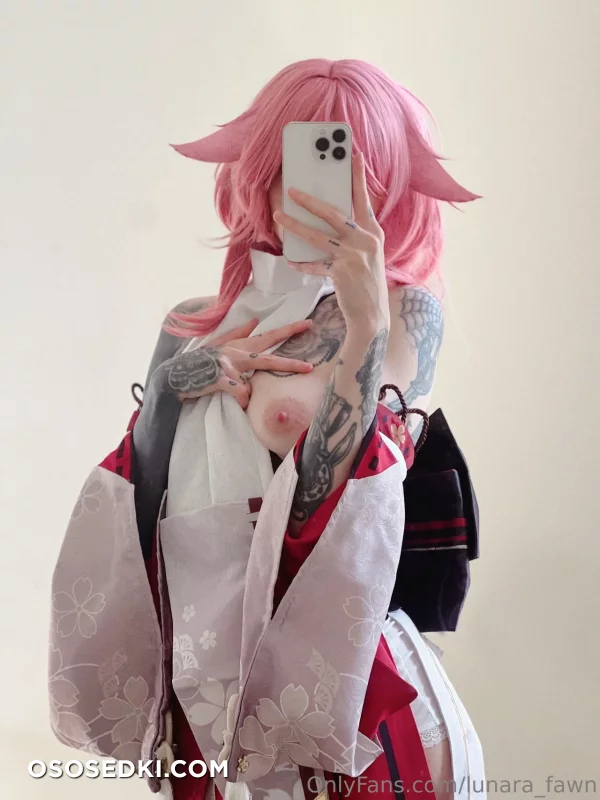 Lunara Fawn - Yae Miko - Genshin Impact nude. Onlyfans, Patreon leaked 9 nude photos