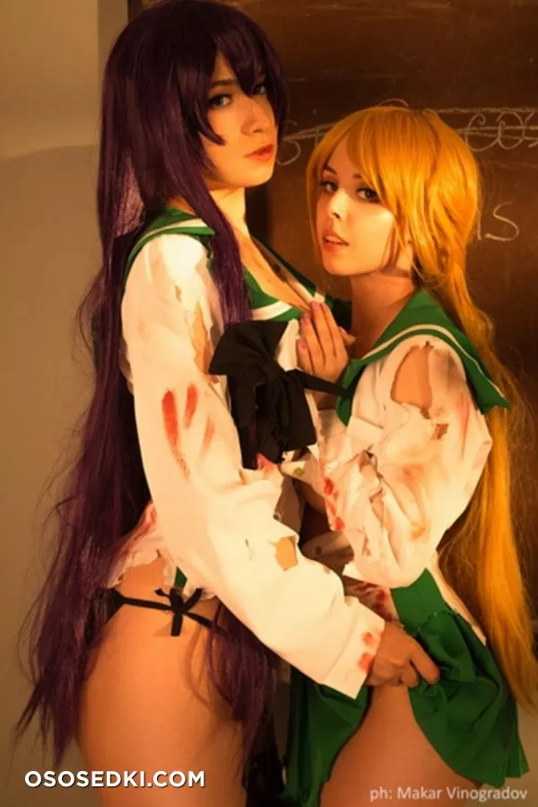Highschool of the Dead | Helly Von Valentine & aishiteraburu nude. Onlyfans, Patreon leaked 25 nude photos
