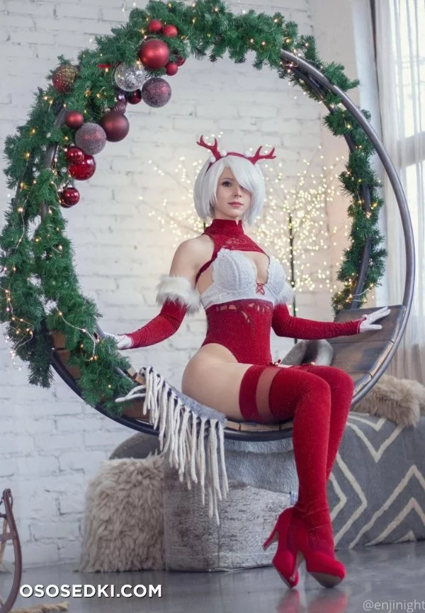 Enji Night - Christmas erotic onlyfans cosplay set nude. Onlyfans, Patreon leaked 19 nude photos